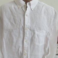 Мъжка риза с дълъг ръкав от лен Gant, снимка 2 - Ризи - 41884767