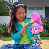 Нова DreamWorks Trolls Poppy кукла със светеща коса и музика, снимка 5 - Кукли - 42731215