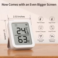 SwitchBot Термометър Хигрометър, Bluetooth вътрешен измервател на влажност за дома, Температурен сен, снимка 6 - Други стоки за дома - 41717408