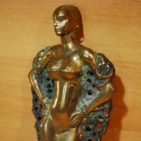 Бронзова пластика, скулптура, женска фигура, снимка 3 - Статуетки - 34787367