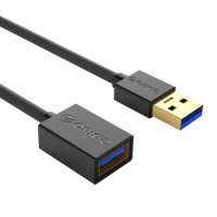 Кабел USB3.0 Удължител Мъжко - женско 1м Orico U3-MAA01-10-BK3 Черен Cable USB3.0 type A-A M/F,1m, снимка 2 - Кабели и адаптери - 35701066