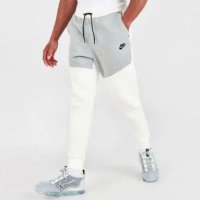 Мъжко долнище Nike Tech Fleece  Cuffed White Heather Grey Black - размер L, снимка 1 - Спортни дрехи, екипи - 42721079