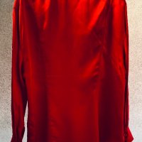 Червена ( малинова) риза JAQUES BRITT тежка коприна, снимка 8 - Ризи - 42655631