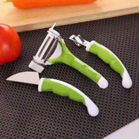 Белачка 3в1 + 2 броя ножове за декорация на плодове и зеленчуци, снимка 1 - Аксесоари за кухня - 39450548