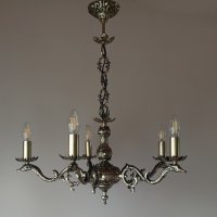 Старинен барок.Луксозно класическо осветление за хол,всекидневна -месингов полилей, лампа, снимка 2 - Полилеи - 22895966