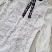 НОВО Бяло боди риза с панделка AVIN, снимка 3 - Корсети, бюстиета, топове - 43601695