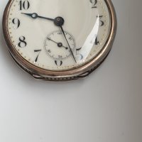 Сребърен джобен часовник, снимка 2 - Антикварни и старинни предмети - 42682316