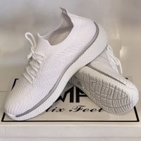 Дамски обувки с мрежичка в бял цват модел: 2185-2 white, снимка 3 - Маратонки - 40132492