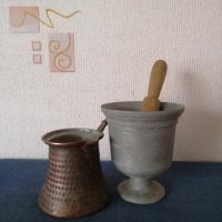 Стари домакински предмети сахан и джезве, снимка 4 - Антикварни и старинни предмети - 44201820