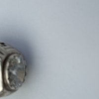 Масивен сребърен пръстен с каратов циркон, снимка 4 - Пръстени - 39325202