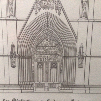 графика чертеж на катедрала, снимка 12 - Картини - 36287065