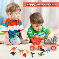 Нов Игрален комплект Играчки Дино камион 12 фигурки на динозаври за деца, снимка 8 - Образователни игри - 40129301