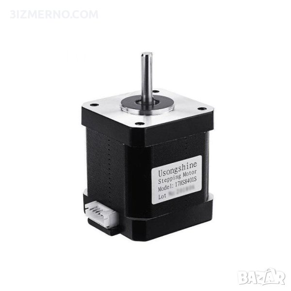 Стъпков електромотор Nema 17 17HS8401S stepper motor 12/24V - 1.8°, 52Ncm, снимка 1