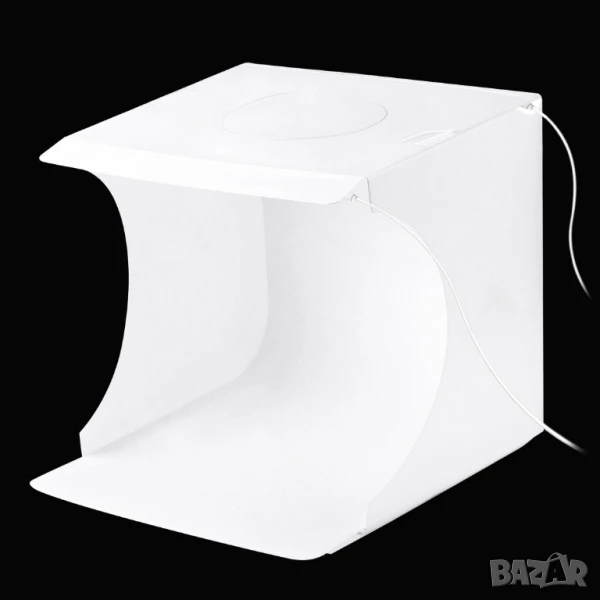 Продуктова палатка с двойно LED осветление и 6 фона - 20*20 см, снимка 1