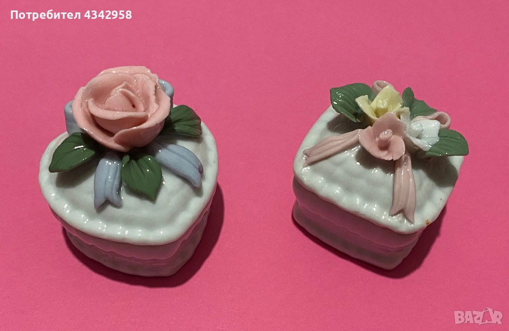 2 малки винтидж кутийки за бижута., снимка 1