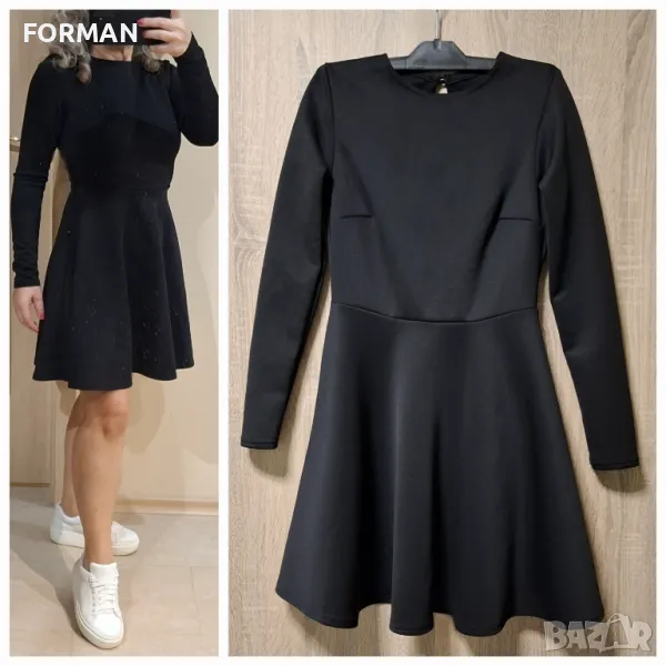 Черна кукленска рокля с отворен гръб, снимка 1