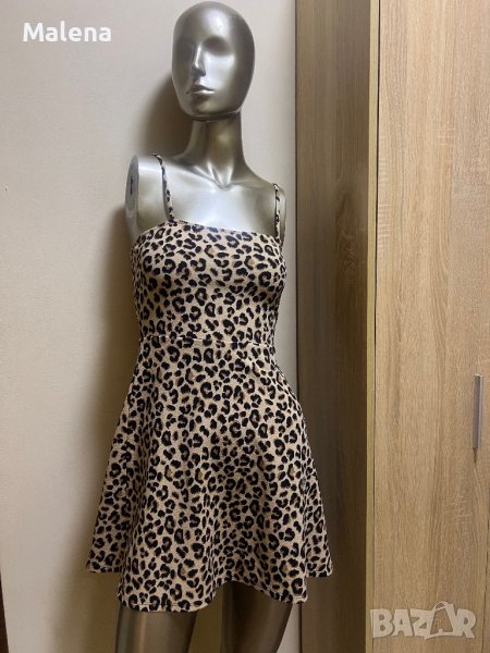 Дамска тигрова разкроена рокля !, снимка 1