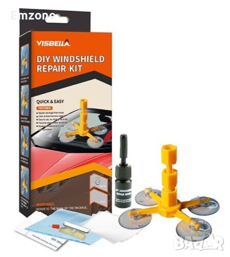 VISBELLA Комплект за Ремонт на Счупено Пукнато Предно Стъкло, снимка 1
