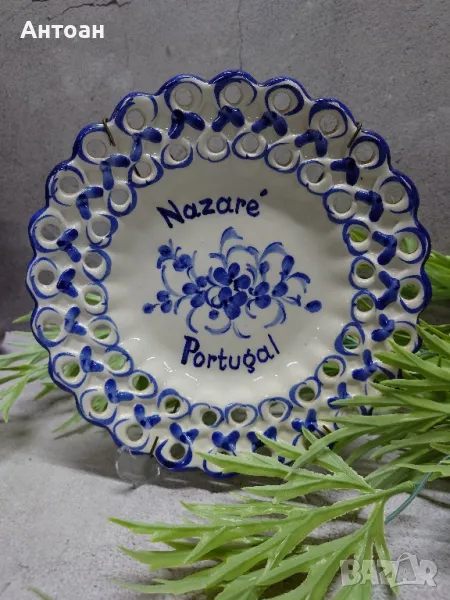 Керамична чиния за окачване на стена - Португалия , снимка 1