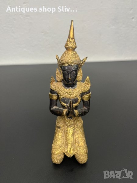 Тайландска бронзова фигура на  танцьорка / Буда. №5096, снимка 1