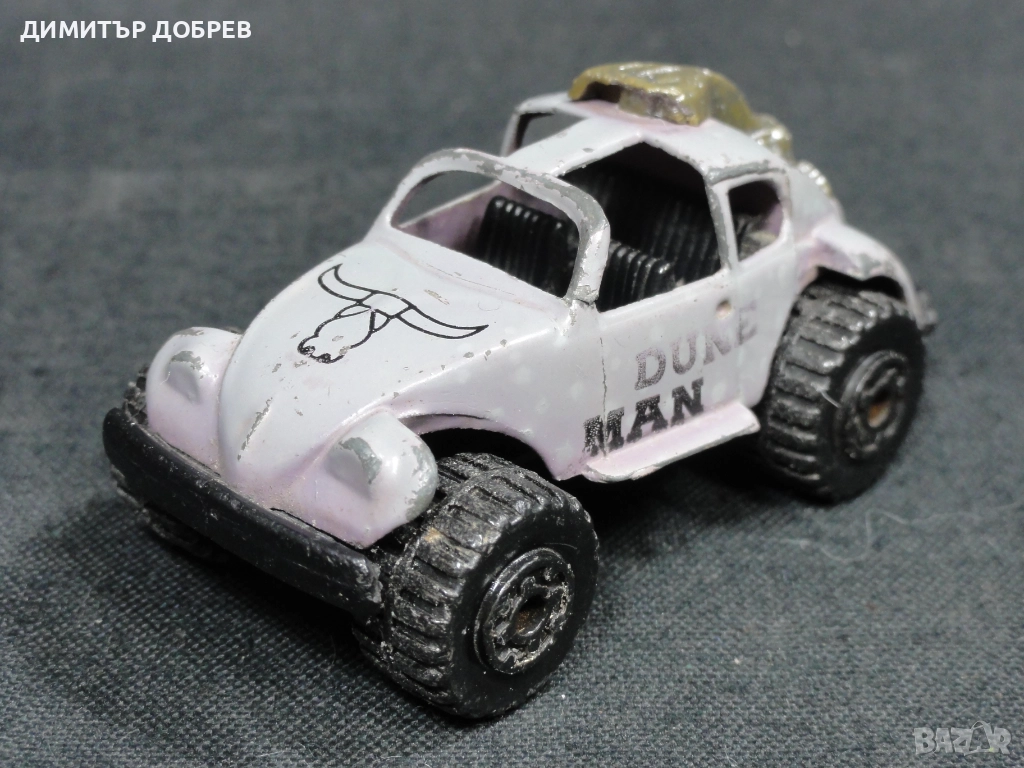 СТАРА РЕТРО МЕТАЛНА КОЛИЧКА MATCHBOX BULGARIA VW DUNE MAN SAND DIGGER, снимка 1
