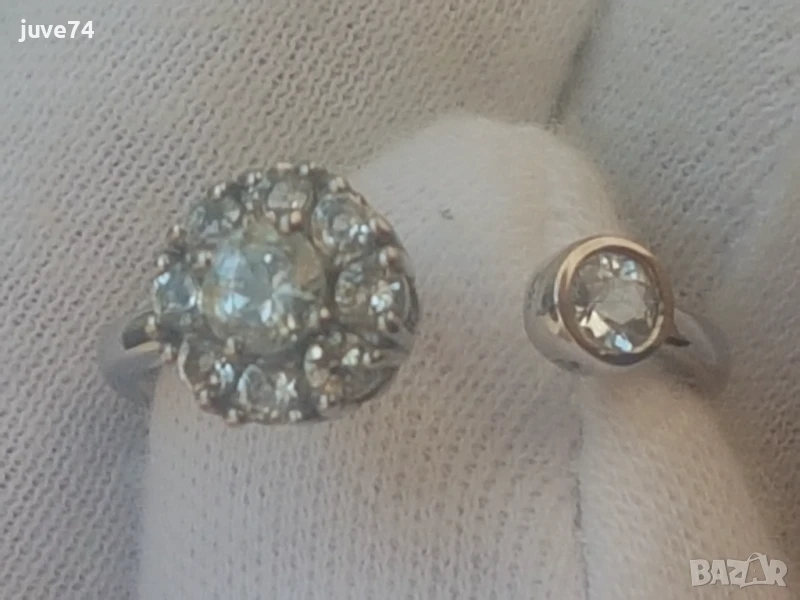 СРЕБЪРЕН ПРЪСТЕН С АКВАМАРИН, снимка 1