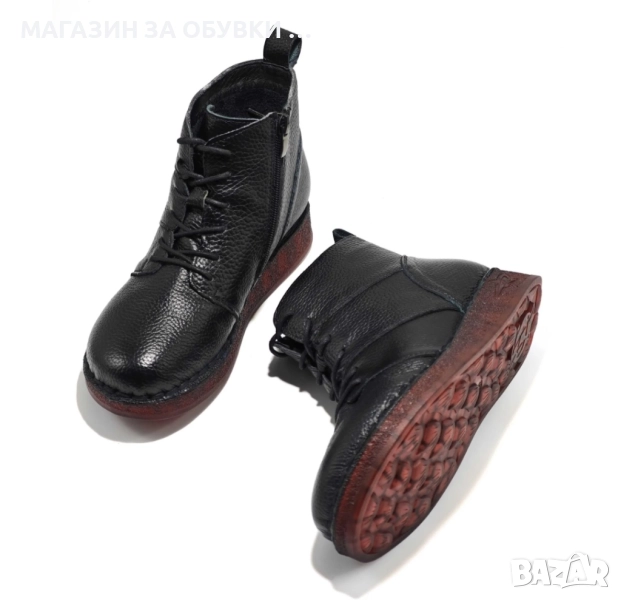 ДАМСКИ БОТИ ОТ ЕСТЕСТВЕНА КОЖА - код: Е18062, снимка 1