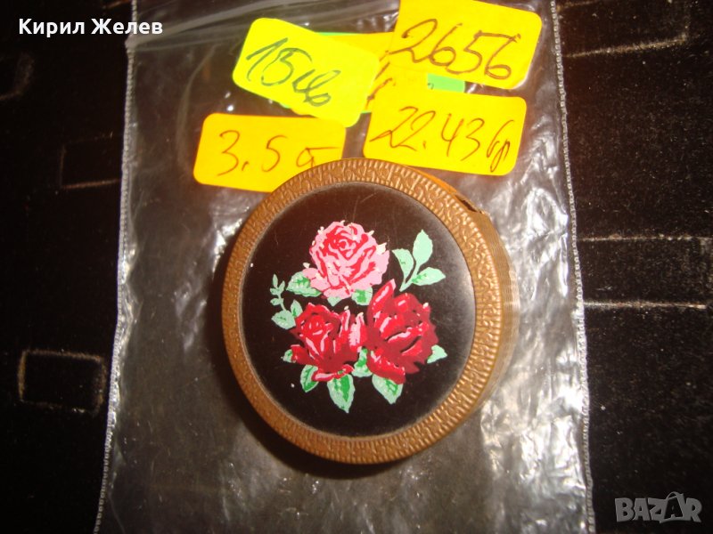 АРТ ДЕКО СТАРА БРОНЗОВА КУТИЙКА от МИНИ ДАМСКА РУЛЕТКА ШИВАШКИ МЕТЪР ФЛОРАЛНИ МОТИВИ РЯДКА 2656, снимка 1