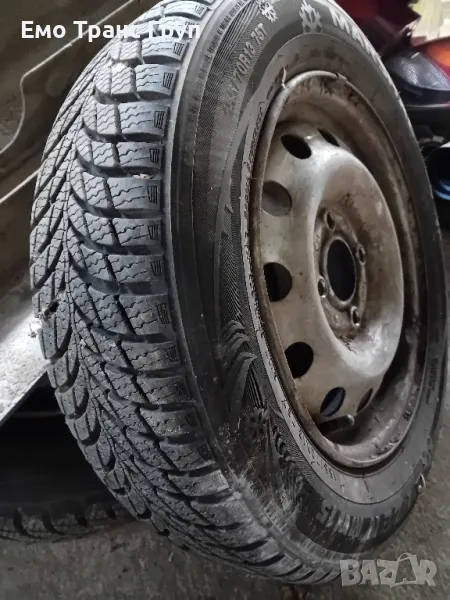 Зимни гуми 175/75/13 с джанти 4х100, снимка 1