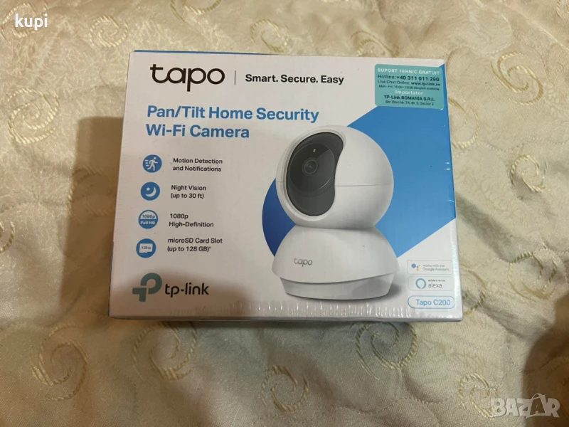 Камера за наблюдение Smart TP-Link Tapo C200, 360 градуса, Full HD, снимка 1