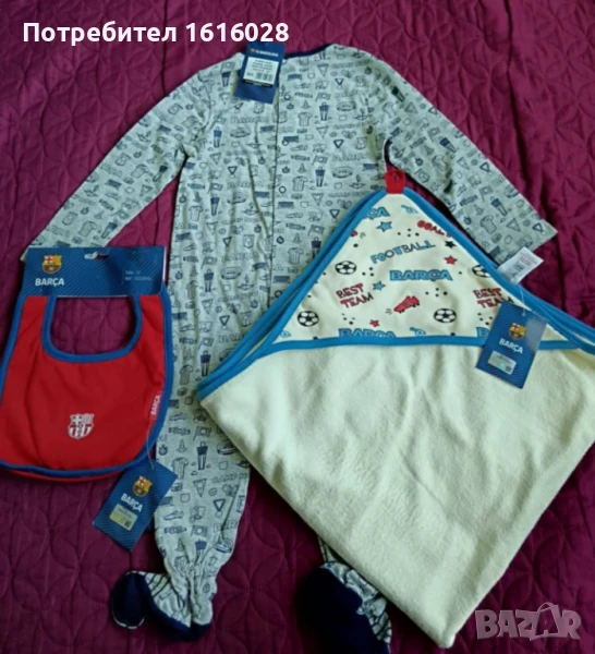 Хавлиена кърпа и бебешки гащеризон на Барселона., снимка 1