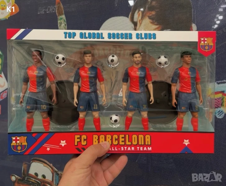 Голям Комплект 4 фигурки футболисти от Барселона, FC Barcelona , снимка 1