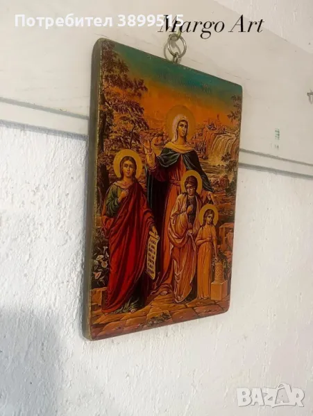 Икона на Сестрите Вяра, Надежда и Любов и майка им София, снимка 1