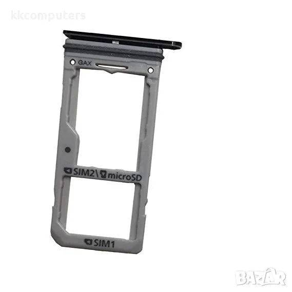 SIM / MicroSD държач 2 SIM /Черен/ за Samsung G950 S8 / G955 S8 PLus Баркод : 114018, снимка 1
