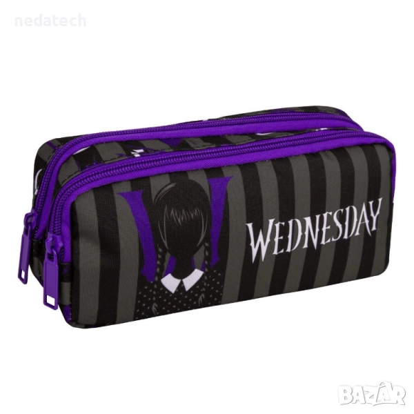 Ученически несесер Wednesday, 21x5.5x9.5см., снимка 1