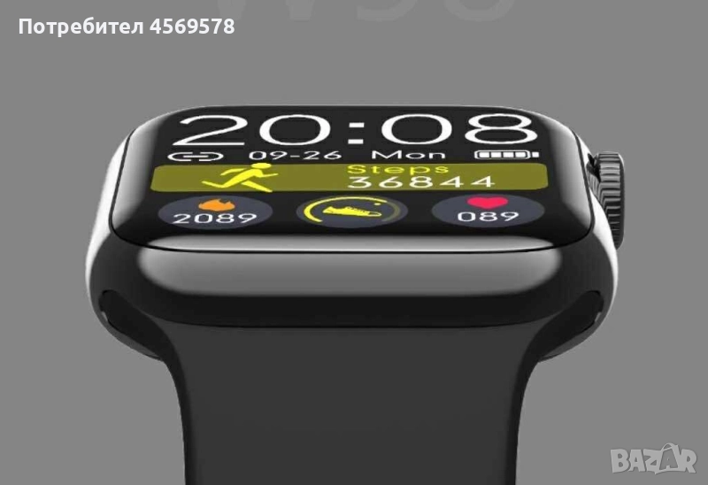 ⌚ Смарт часовник 1,44” 	•📱 Съвместим с iOS и Android •🔋 Батерия: 7–14 дни •💧 Водоустойчив	•, снимка 1