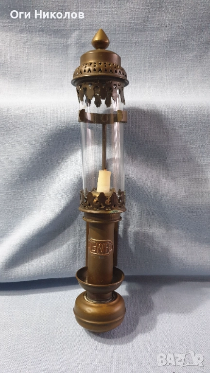 Старинен месингов вагонен аплик, снимка 1