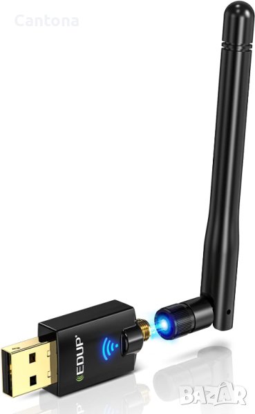 EDUP AC600M USB WiFi адаптер за компютър, Dual Band 2.4G/5.8GHz с антена, снимка 1