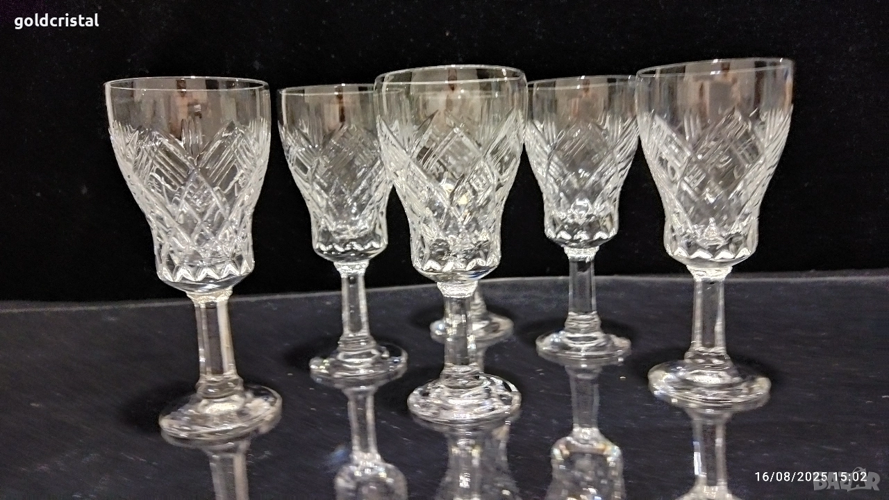 Руски кристални чаши , снимка 1