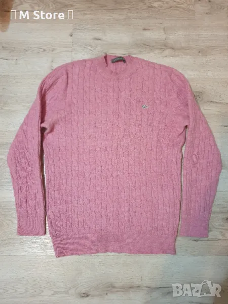 Lacoste 100% Baby Alpaca дамски пуловер в розово М размер, снимка 1