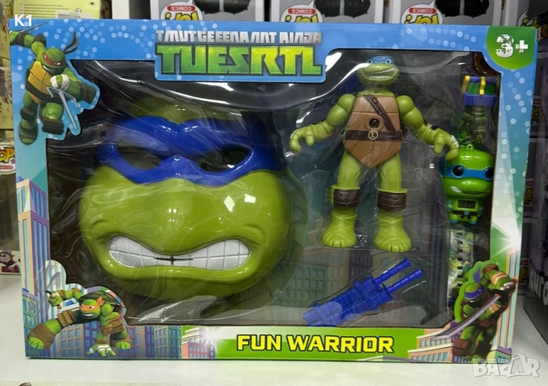 Маска + часовник + фигурка Костенурките Нинджа, Ninja Turtles, снимка 1