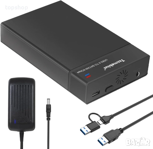 НОВА, ПРОВЕРЕНА Докинг станция за външен твърд диск Tccmebius, до 10TB, UASP, TCC-S8, снимка 1