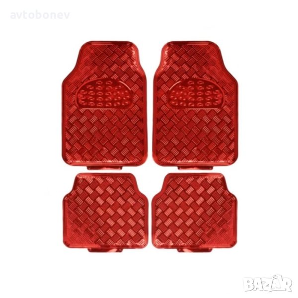 Универсални стелки с метален ефект-червени к-т/4бр./, снимка 1