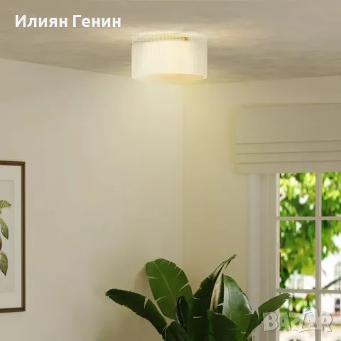 Таванна лампа HOMCOM с акрилен абажур, снимка 2 - Лампи за таван - 56014558