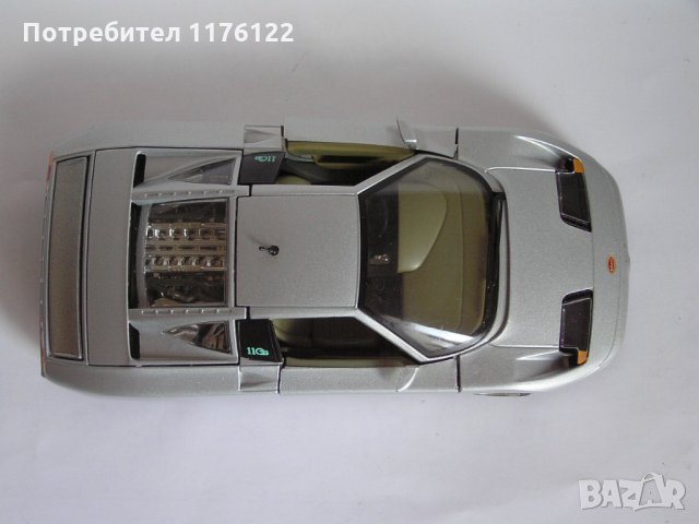 Bburago 1/24 '91 Bugatti EB 110 Бураго Бугати Made In Italy, снимка 6 - Коли, камиони, мотори, писти - 35841433