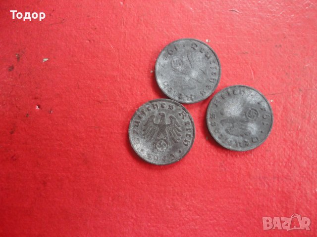 1 Рейх пфенинг 3 райх  лот стара монета, снимка 6 - Нумизматика и бонистика - 41226036