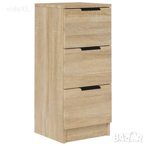 vidaXL Сайдборд, дъб сонома, 30x30x70 см, инженерно дърво