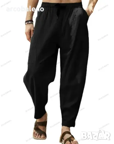 Ежедневни мъжки свободни панталони с шнур, 7цвята , снимка 7 - Панталони - 40780879