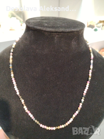 Колие с цветен турмалин, много изгодно , снимка 3 - Колиета, медальони, синджири - 51853253