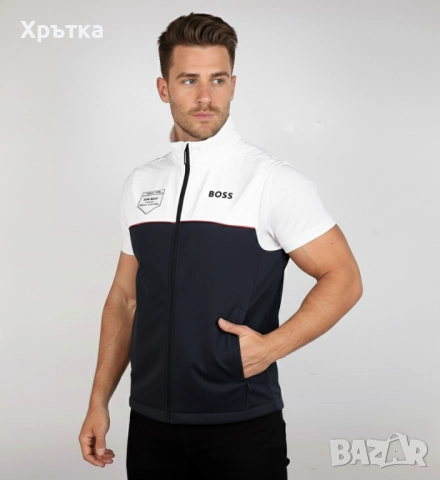 Porsche Motorsport x Boss Softshell Vest - Оригинален мъжки елек размер XL